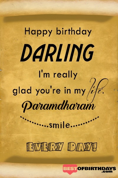 Paramdharam happy birthday love darling babu janu sona babby