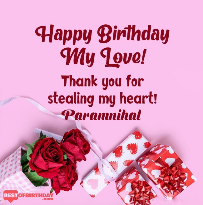 Paramnihal happy birthday my love and life
