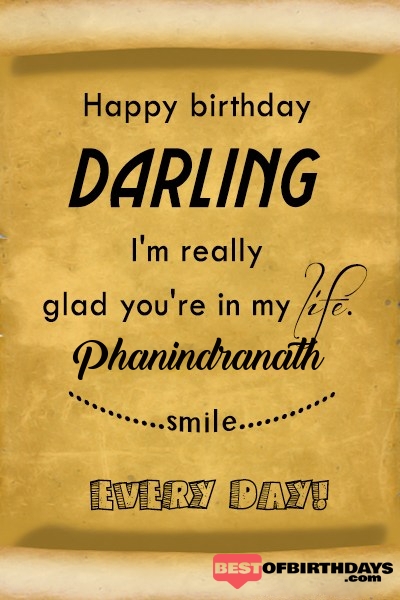 Phanindranath happy birthday love darling babu janu sona babby
