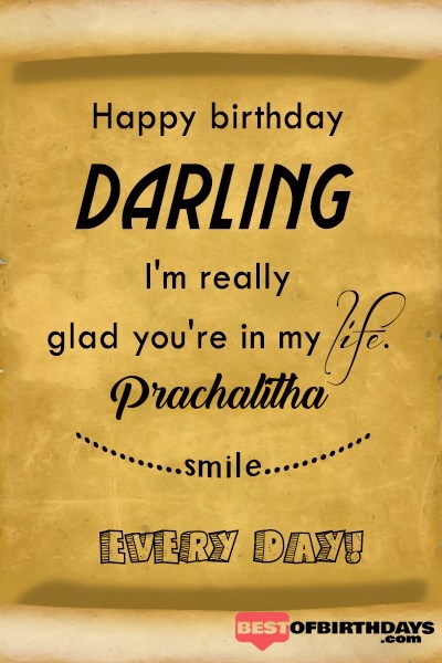 Prachalitha happy birthday love darling babu janu sona babby