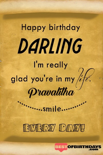 Pravalitha happy birthday love darling babu janu sona babby