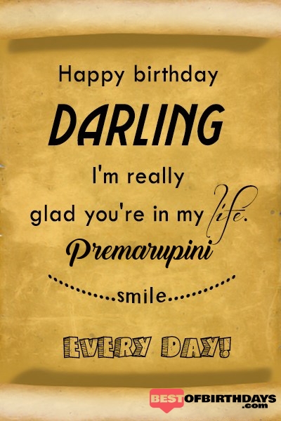 Premarupini happy birthday love darling babu janu sona babby