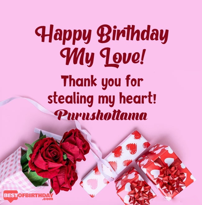 Purushottama happy birthday my love and life