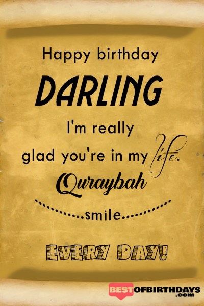 Quraybah happy birthday love darling babu janu sona babby
