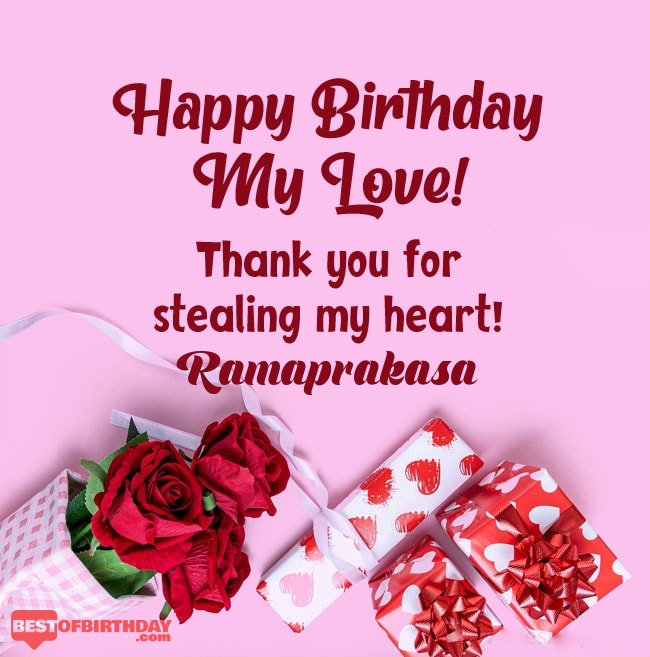 Ramaprakasa happy birthday my love and life