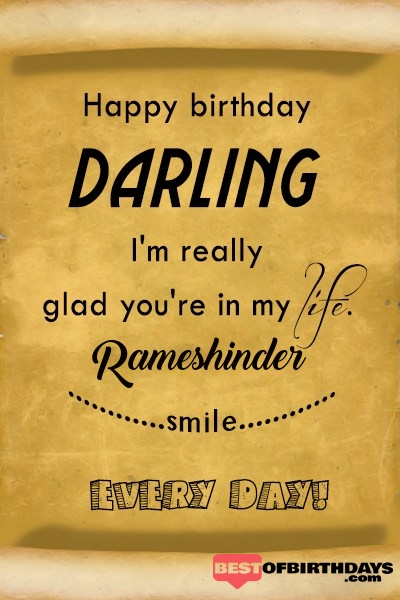 Rameshinder happy birthday love darling babu janu sona babby