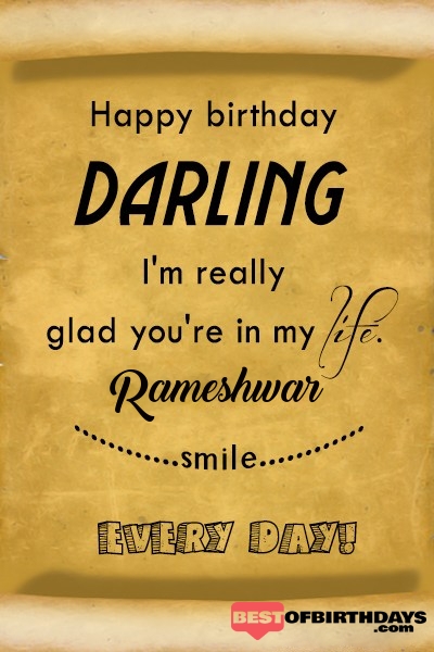 Rameshwar happy birthday love darling babu janu sona babby