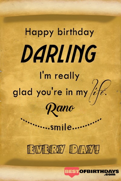 Rano happy birthday love darling babu janu sona babby