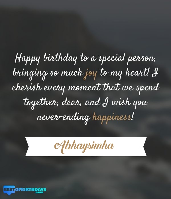 Abhaysimha romantic happy birthday love wish quate message image picture