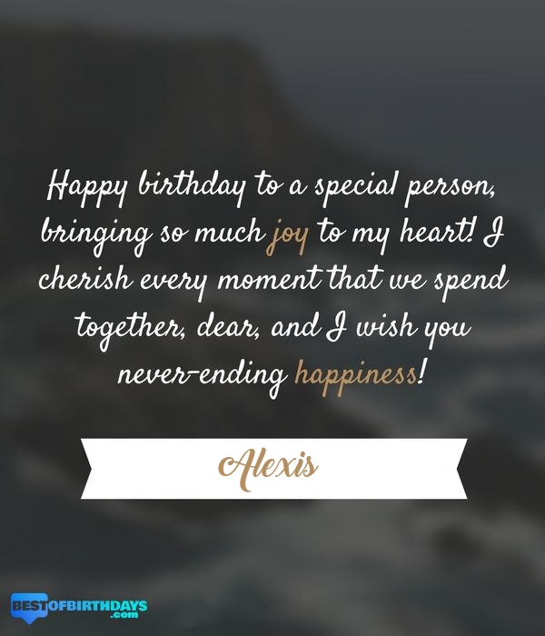Alexis romantic happy birthday love wish quate message image picture