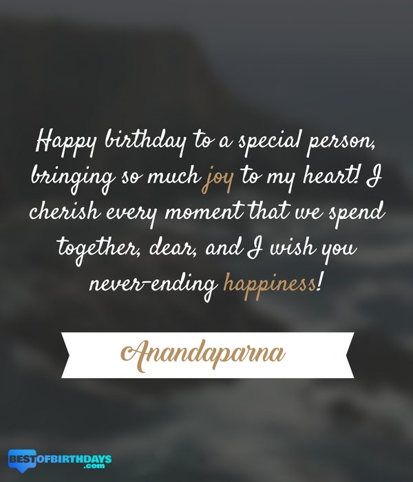 Anandaparna romantic happy birthday love wish quate message image picture