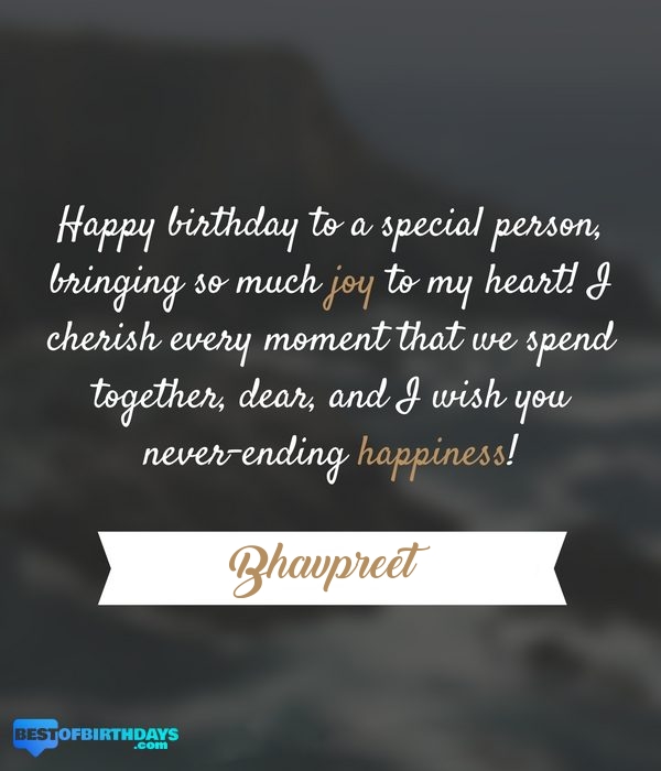 Bhavpreet romantic happy birthday love wish quate message image picture