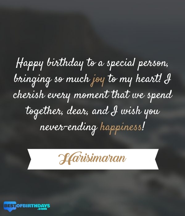 Harisimaran romantic happy birthday love wish quate message image picture