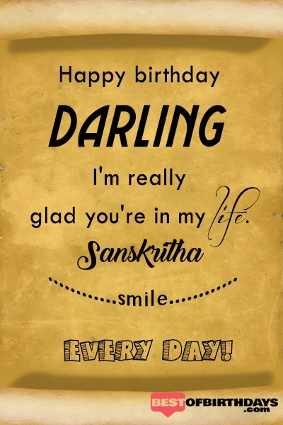 Sanskritha happy birthday love darling babu janu sona babby
