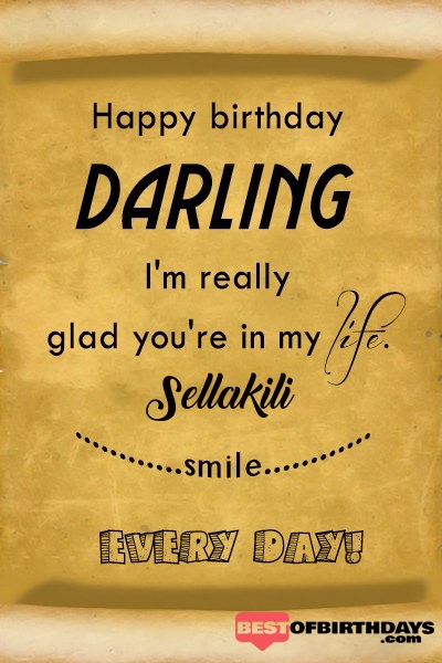 Sellakili happy birthday love darling babu janu sona babby