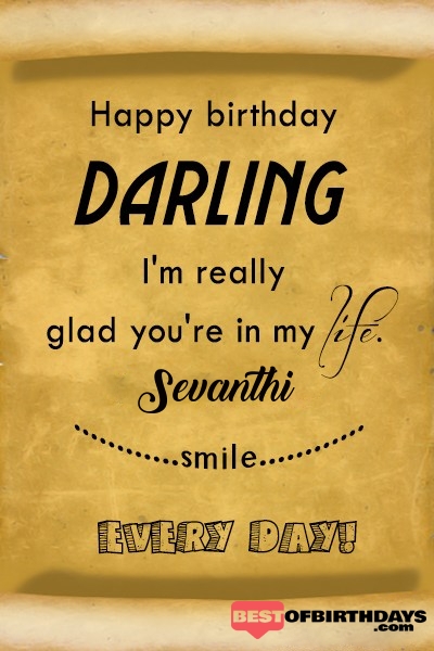 Sevanthi happy birthday love darling babu janu sona babby
