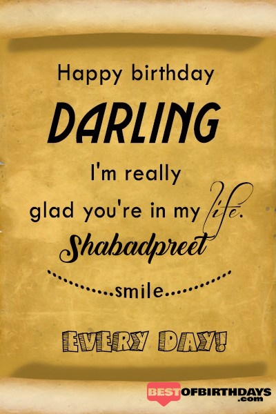 Shabadpreet happy birthday love darling babu janu sona babby