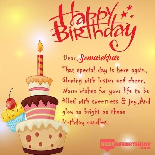 Somasekhar birthday wishes quotes image photo pic