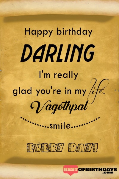 Vagothpal happy birthday love darling babu janu sona babby
