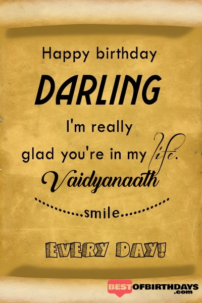 Vaidyanaath happy birthday love darling babu janu sona babby
