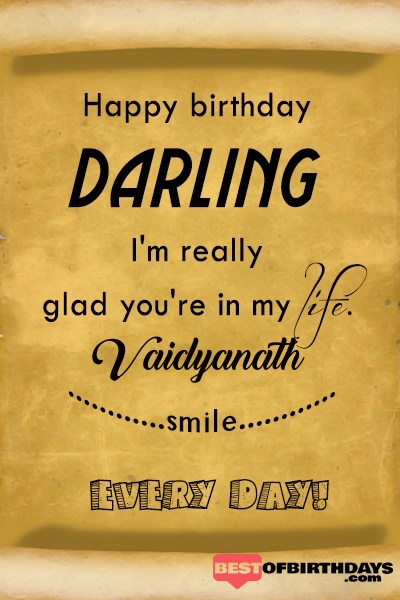 Vaidyanath happy birthday love darling babu janu sona babby