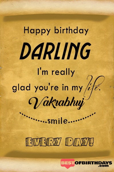 Vakrabhuj happy birthday love darling babu janu sona babby