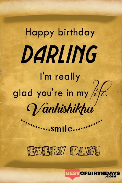 Vanhishikha happy birthday love darling babu janu sona babby