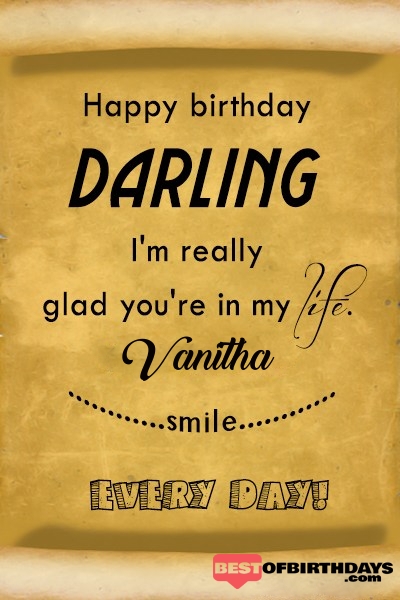 Vanitha happy birthday love darling babu janu sona babby