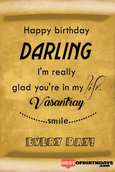 Vasantray happy birthday love darling babu janu sona babby