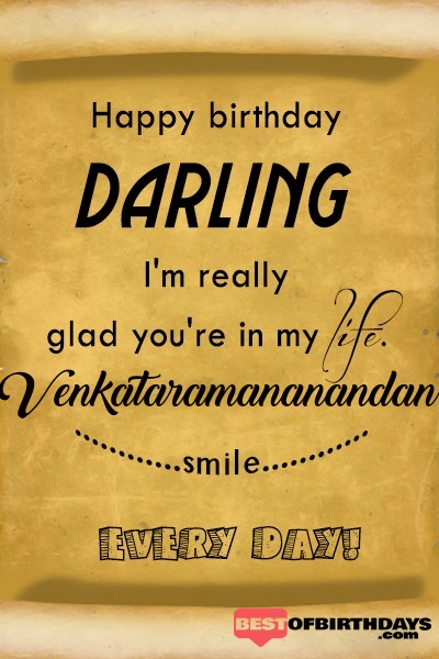 Venkataramananandan happy birthday love darling babu janu sona babby