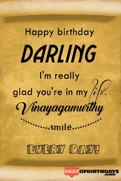 Vinayagamurthy happy birthday love darling babu janu sona babby