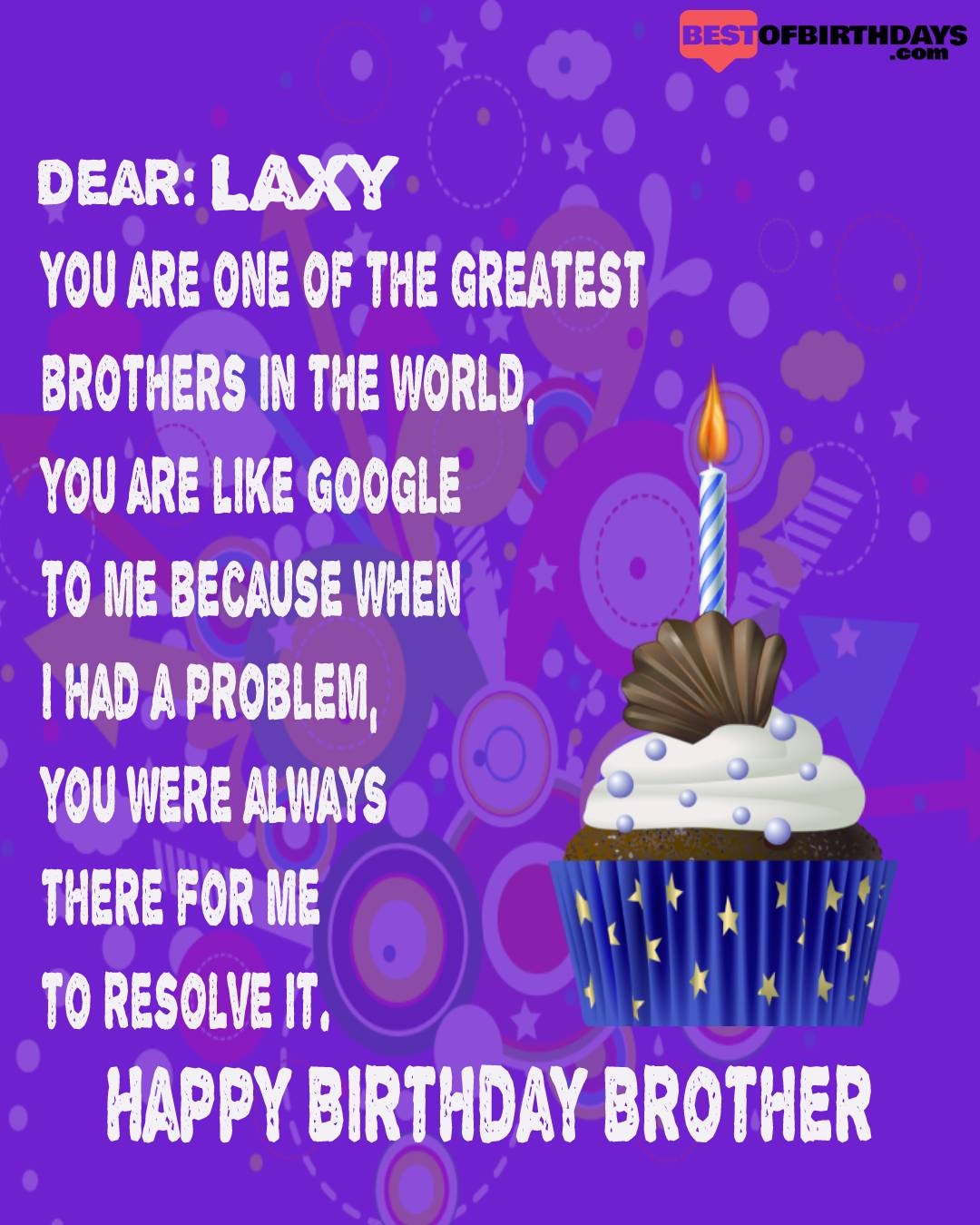 Happy birthday laxy bhai brother bro