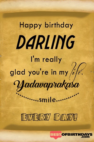 Yadavaprakasa happy birthday love darling babu janu sona babby