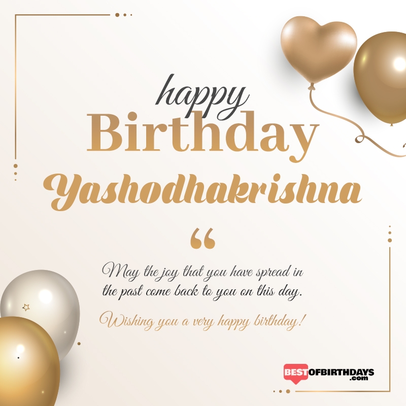 Yashodhakrishna happy birthday free online wishes card